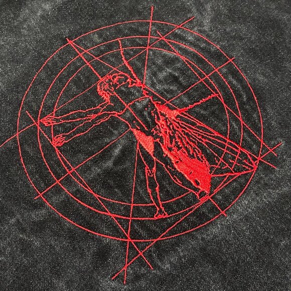 Vintage 1989 'The Fly 2' Faded Black Denim Embroidered Work Vest - Picture 5 of 8